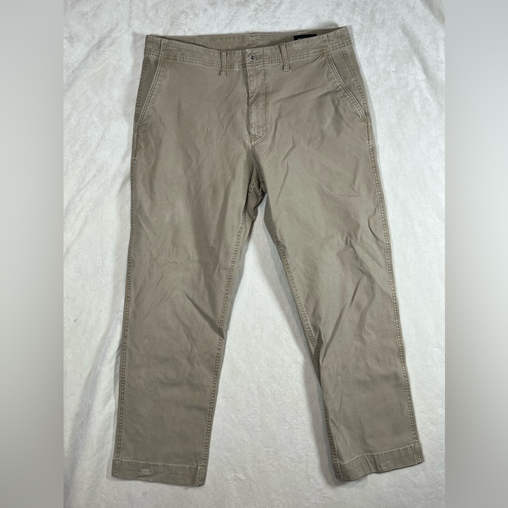 Bonobos Rigged Khaki Chino 34W 29L Brown Flat Front Pants Chinos